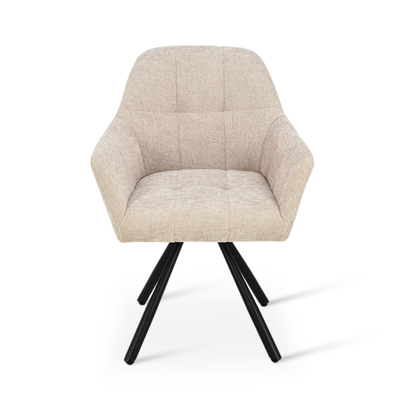 Brigid Swivel Dining Chairs [Set of 2] [Linen Fabric]
