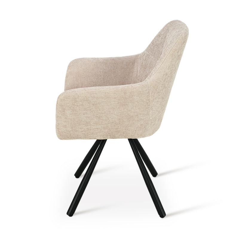 Brigid Swivel Dining Chairs [Set of 2] [Linen Fabric]