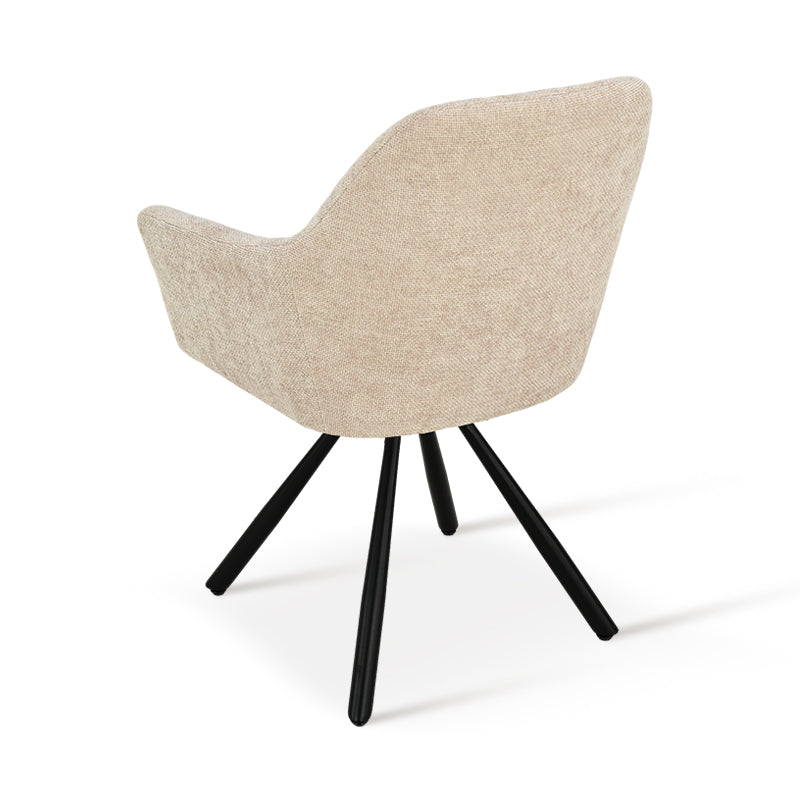 Brigid Swivel Dining Chairs [Set of 2] [Linen Fabric]