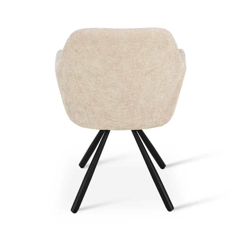 Brigid Swivel Dining Chairs [Set of 2] [Linen Fabric]
