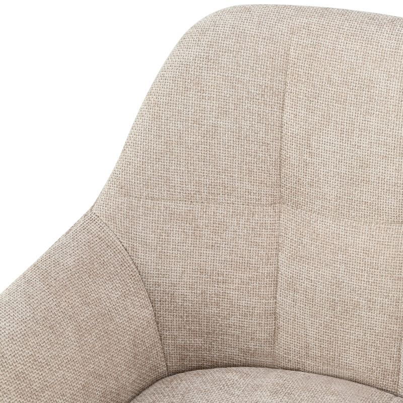 Brigid Swivel Dining Chairs [Set of 2] [Linen Fabric]