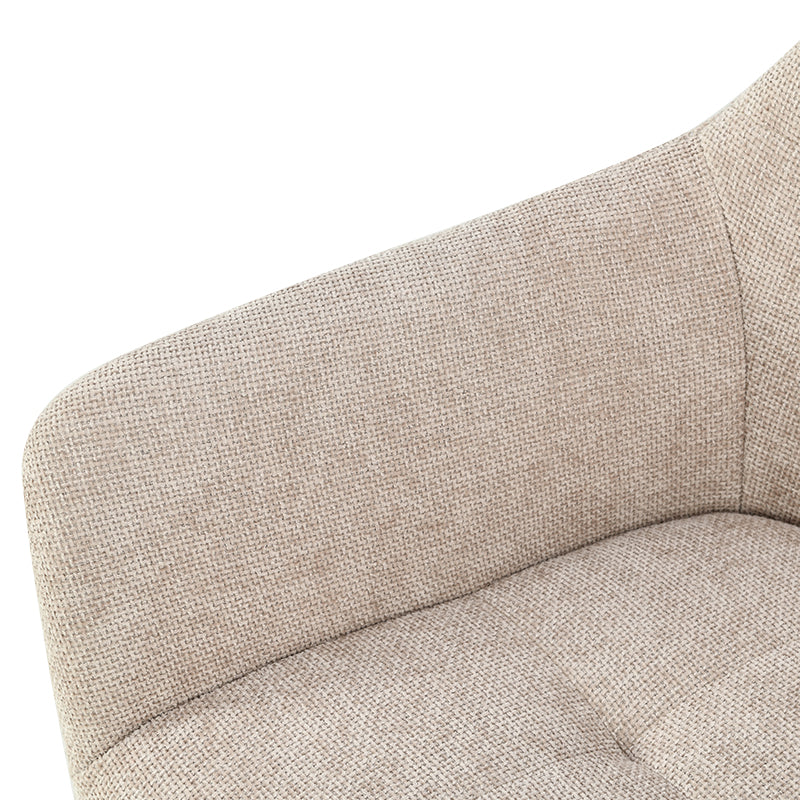 Brigid Swivel Dining Chairs [Set of 2] [Linen Fabric]