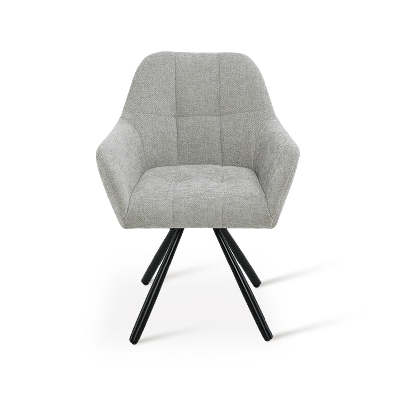 Brigid Swivel Dining Chairs [Set of 2] [Linen Fabric]