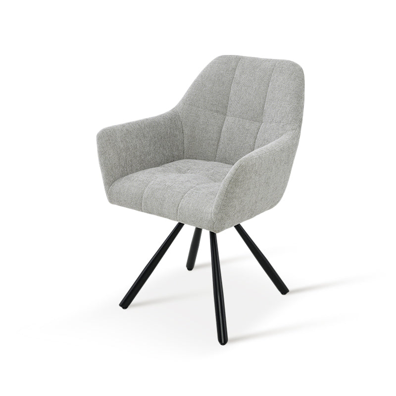 Brigid Swivel Dining Chairs [Set of 2] [Linen Fabric]