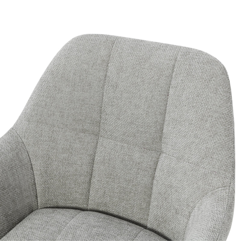 Brigid Swivel Dining Chairs [Set of 2] [Linen Fabric]