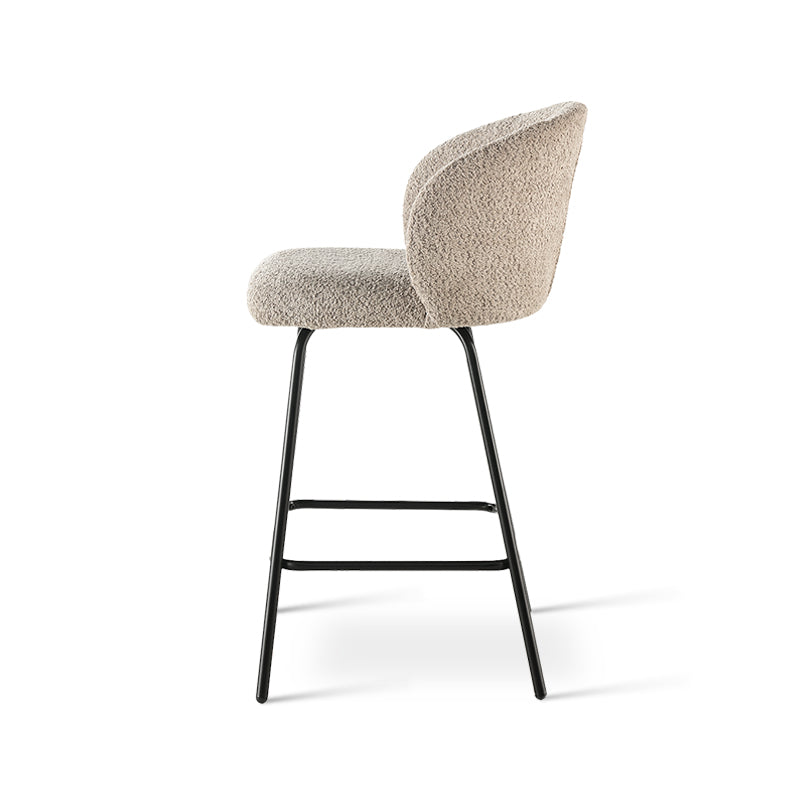 Yasin Bar Stools [Set of 2] [Boucle Fabric] [65 cm]