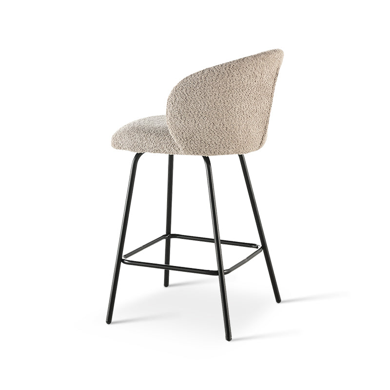 Yasin Bar Stools [Set of 2] [Boucle Fabric] [65 cm]