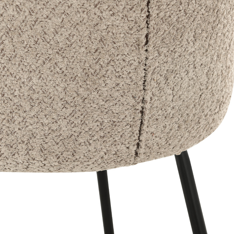 Yasin Bar Stools [Set of 2] [Boucle Fabric] [65 cm]