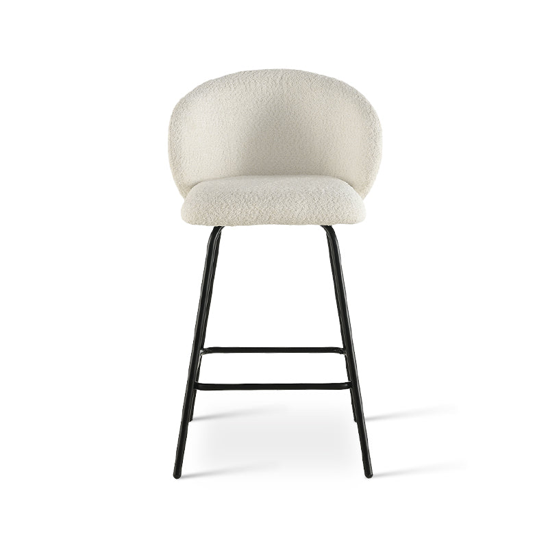 Yasin Bar Stools [Set of 2] [Boucle Fabric] [65 cm]