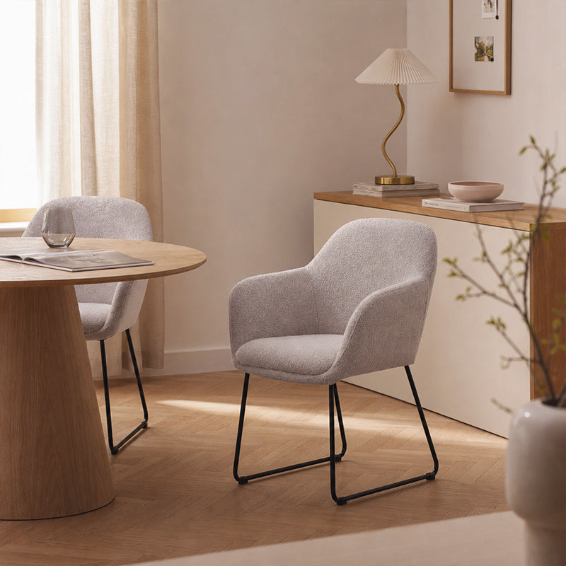 Neve Dining Chairs [Set of 2] [Boucle]