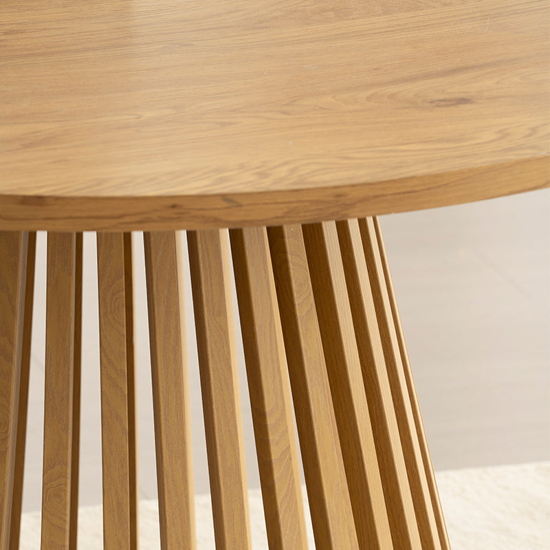 Veronica Round Dining Table & 4 Karin Dining Chairs [Dining set]