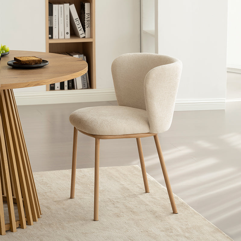 Veronica Round Dining Table & 4 Karin Dining Chairs [Dining set]
