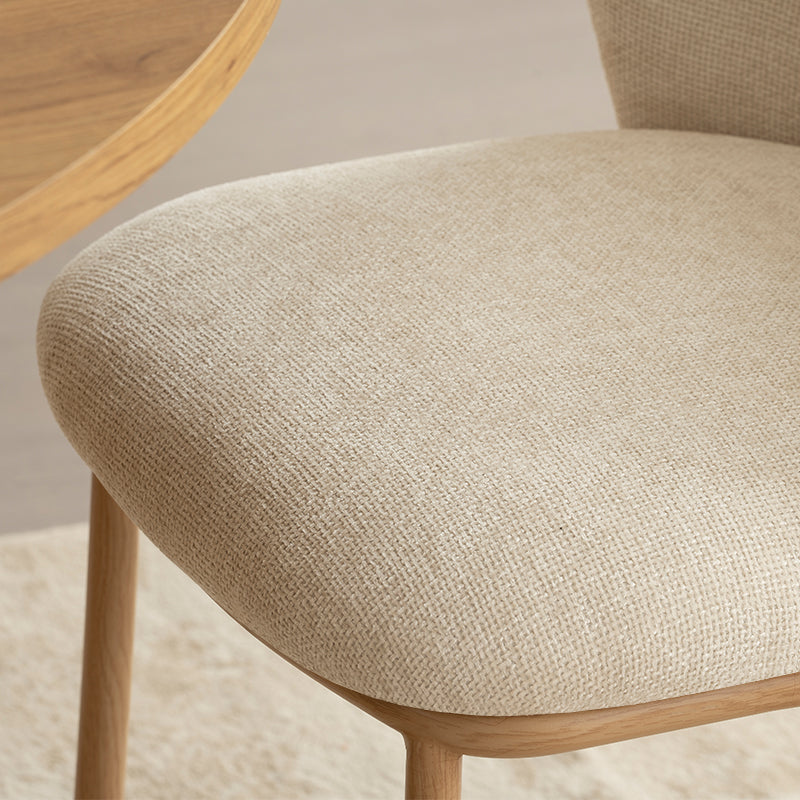 Veronica Round Dining Table & 4 Karin Dining Chairs [Dining set]