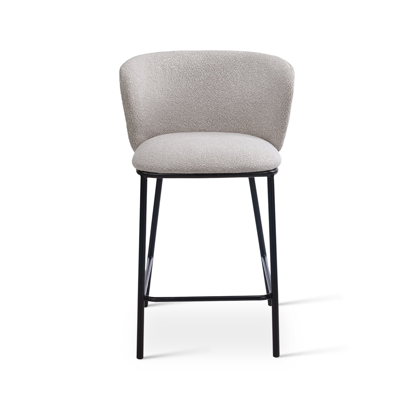 Karin Bar Stools [Set of 2] [Boucle Fabric] [65 cm]