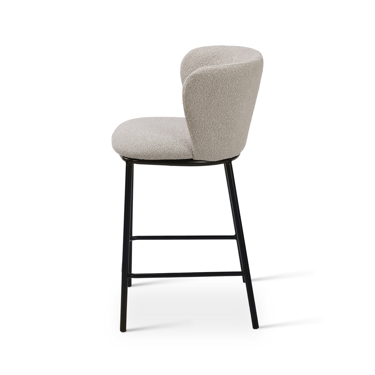 Karin Bar Stools [Set of 2] [Boucle Fabric] [65 cm]