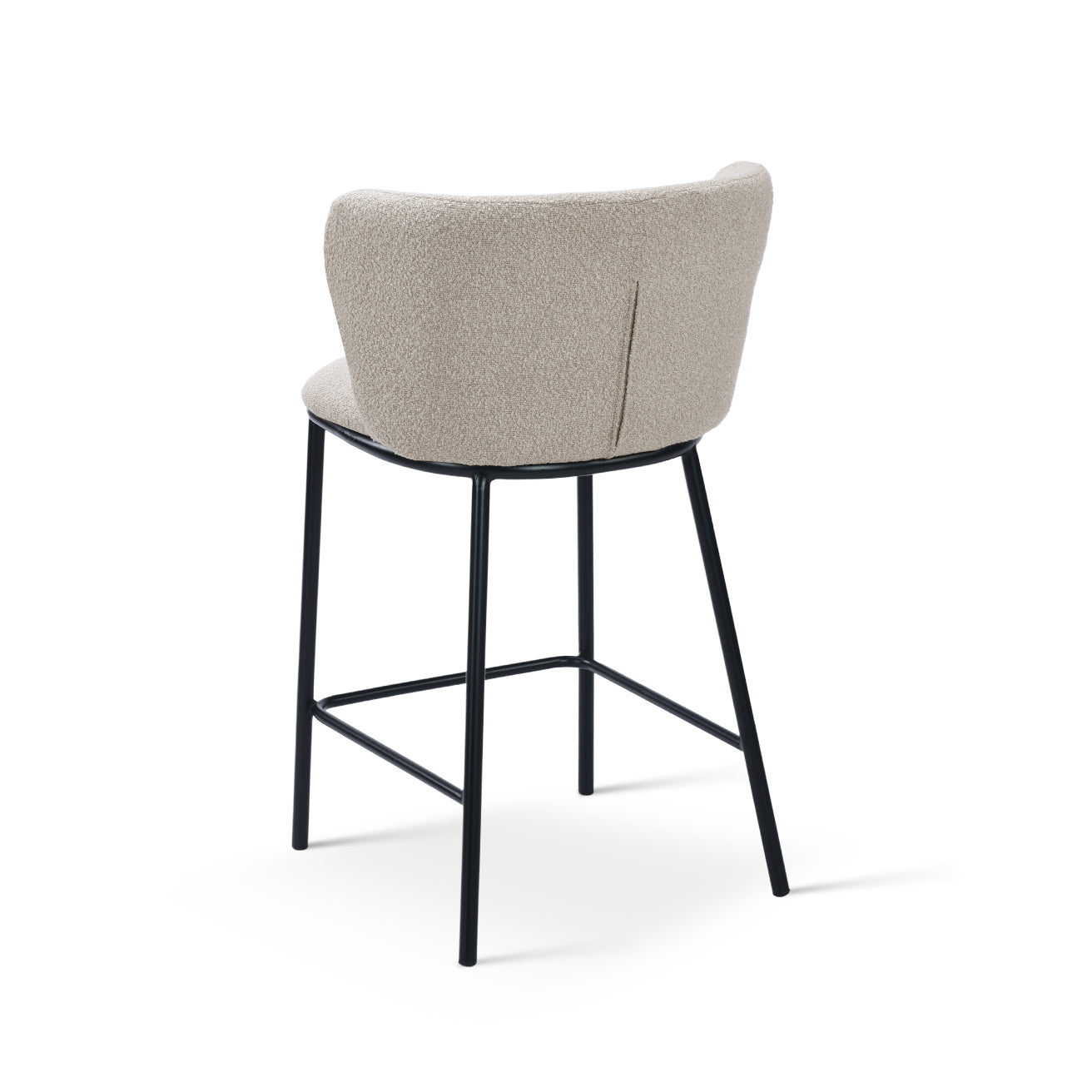 Karin Bar Stools [Set of 2] [Boucle Fabric] [65 cm]