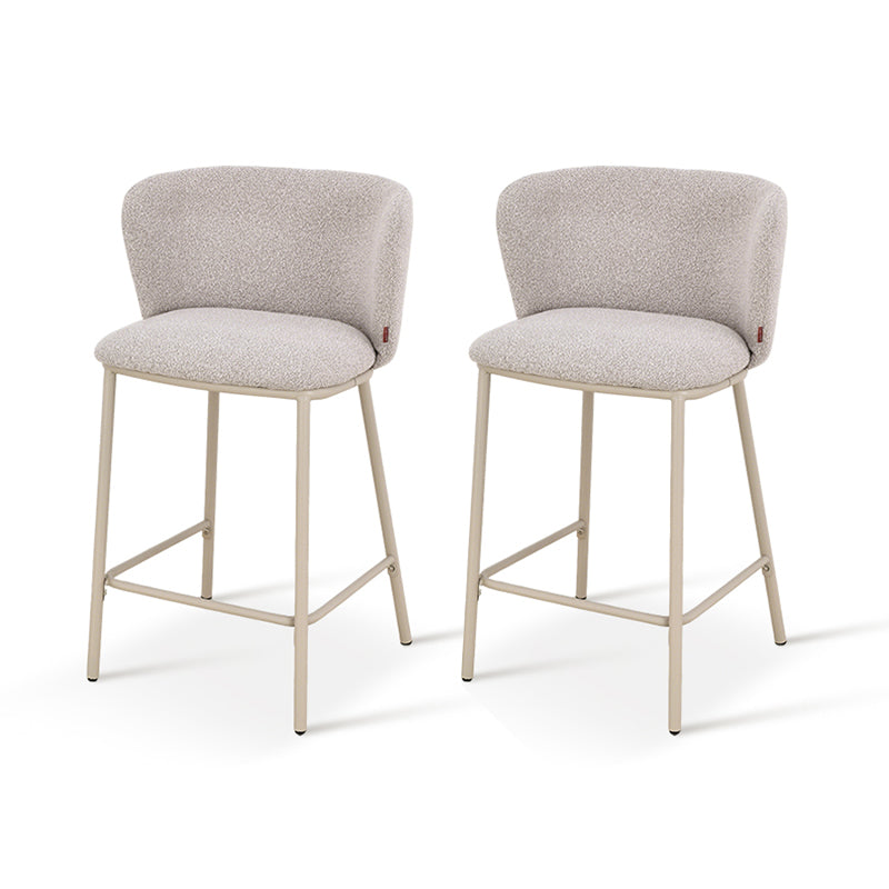 Karin Bar Stools [Set of 2] [Boucle Fabric] [65 cm]