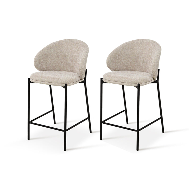 Bard Bar Stools [Set of 2] [Linen Fabric] [65 cm]