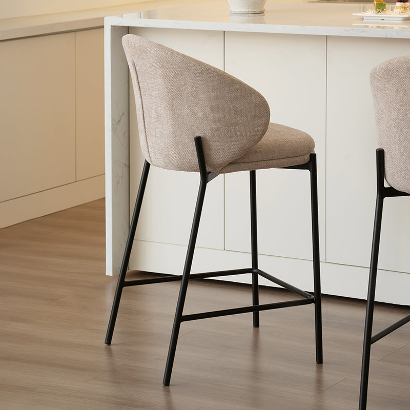 Bard Bar Stools [Set of 2] [Linen Texture Fabric] [65 cm]