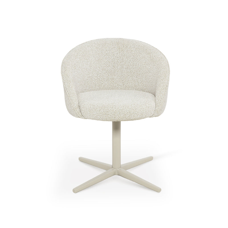 Paislee Swivel Dining Chairs [Set of 2] [Linen Fabric]
