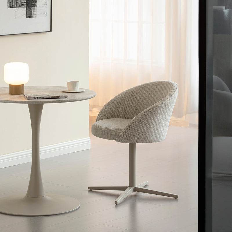 Paislee Swivel Dining Chairs [Set of 2] [Linen Fabric]