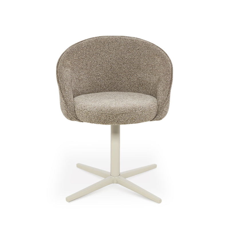 Paislee Swivel Dining Chairs [Set of 2] [Linen Fabric]