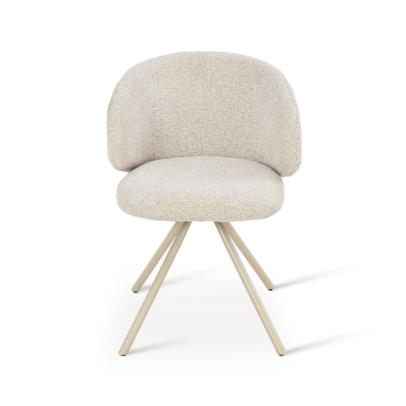 Paislee Swivel Dining Chairs [Set of 2] [Linen Fabric]