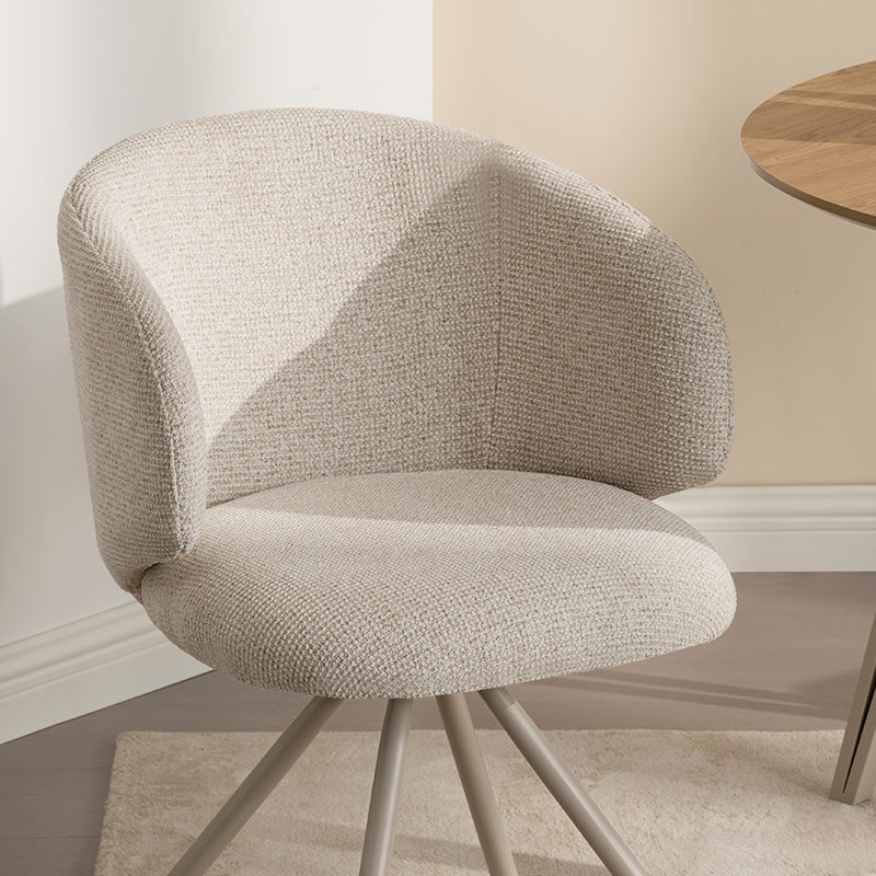 Paislee Swivel Dining Chairs [Set of 2] [Linen Fabric]