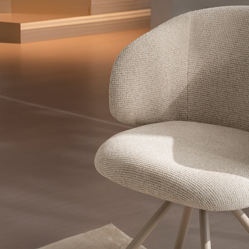 Paislee Swivel Dining Chairs [Set of 2] [Linen Fabric]