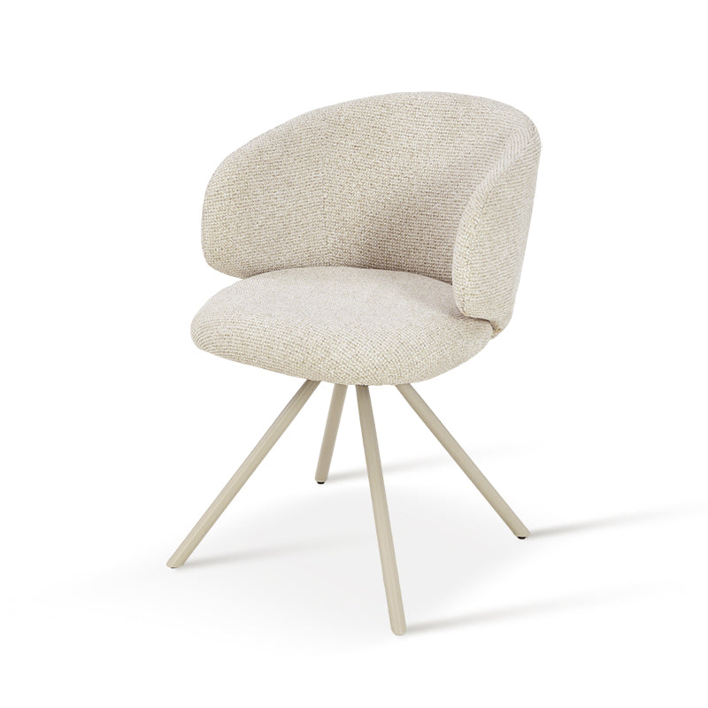 Paislee Swivel Dining Chairs [Set of 2] [Linen Fabric]