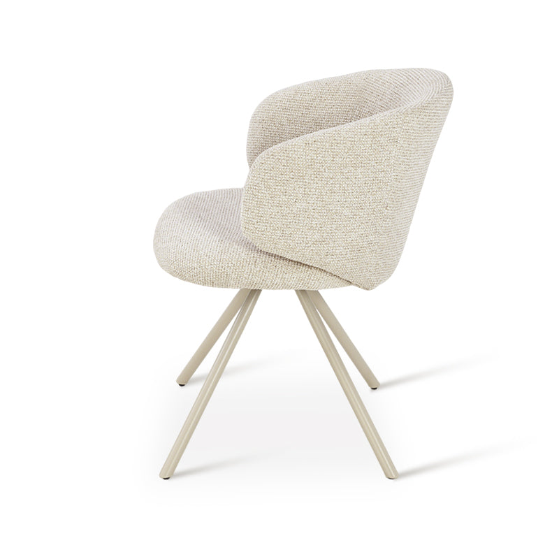 Paislee Swivel Dining Chairs [Set of 2] [Linen Fabric]