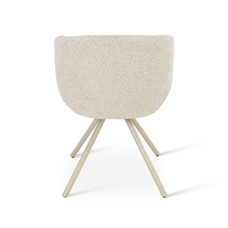 Paislee Swivel Dining Chairs [Set of 2] [Linen Fabric]