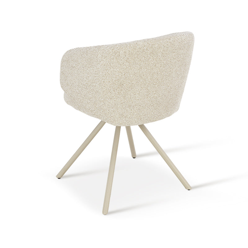 Paislee Swivel Dining Chairs [Set of 2] [Linen Fabric]