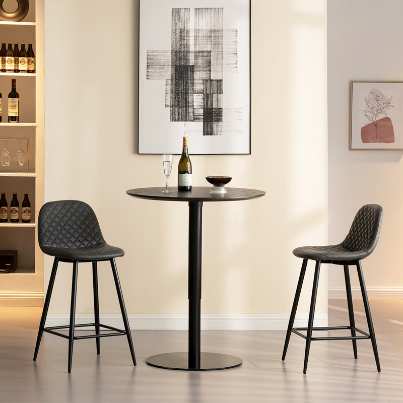 Jarvis Diamond Bar Stools [Set of 2] [Pu Leather][65 cm] [75 cm]