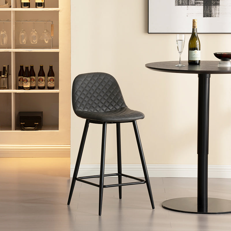 Jarvis Diamond Bar Stools [Set of 2] [Pu Leather][65 cm] [75 cm]