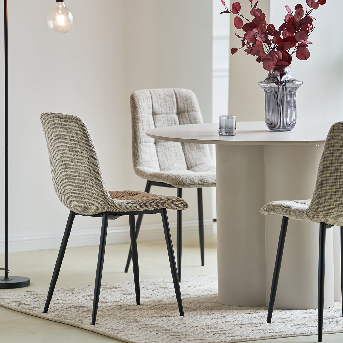 Aoife Dining Chairs [Set of 2] [Linen Fabric]