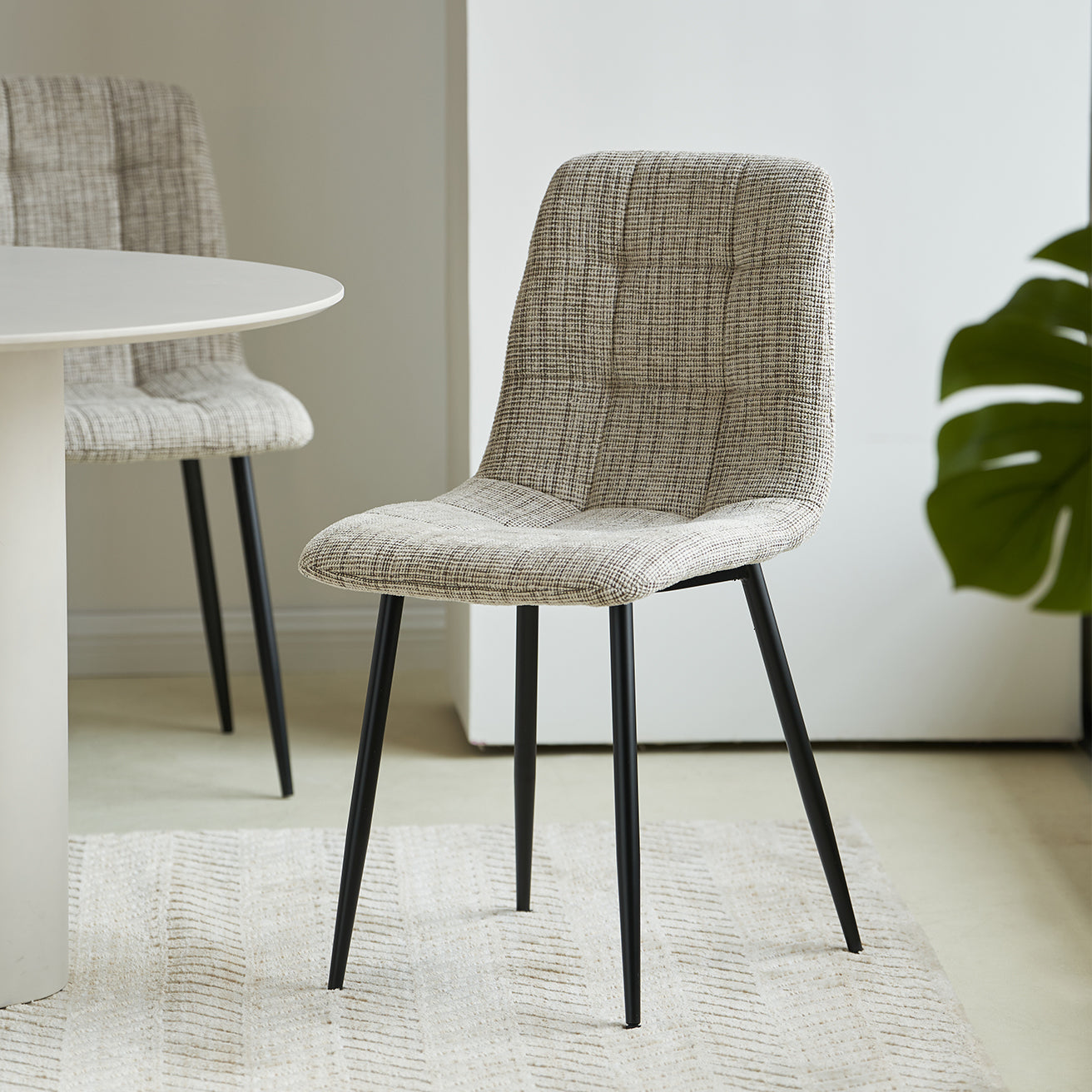 Aoife Dining Chairs [Set of 2] [Linen Fabric]