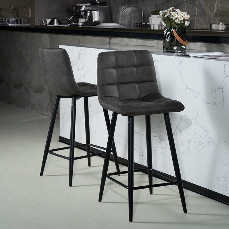 Black suede bar stools sale