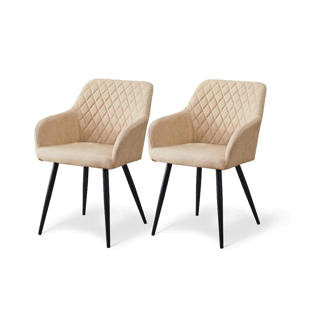 Frazer Diamond Dining Chairs [Set of 2] [Faux Leather]