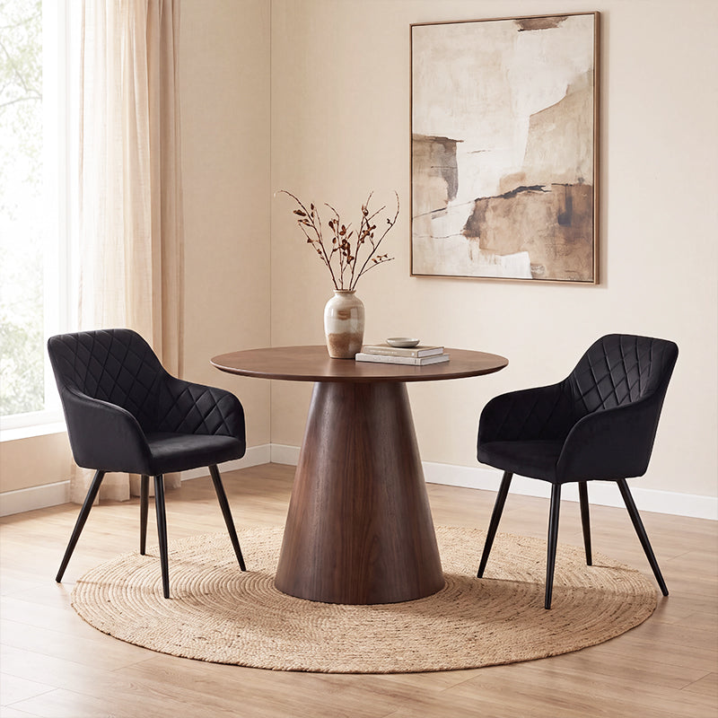 Frazer Sleek Dining Chairs [Set of 2] [Velvet]