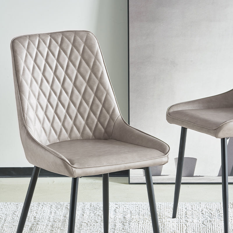 Zack Diamond Dining Chairs [Set of 2] [Pu Leather]