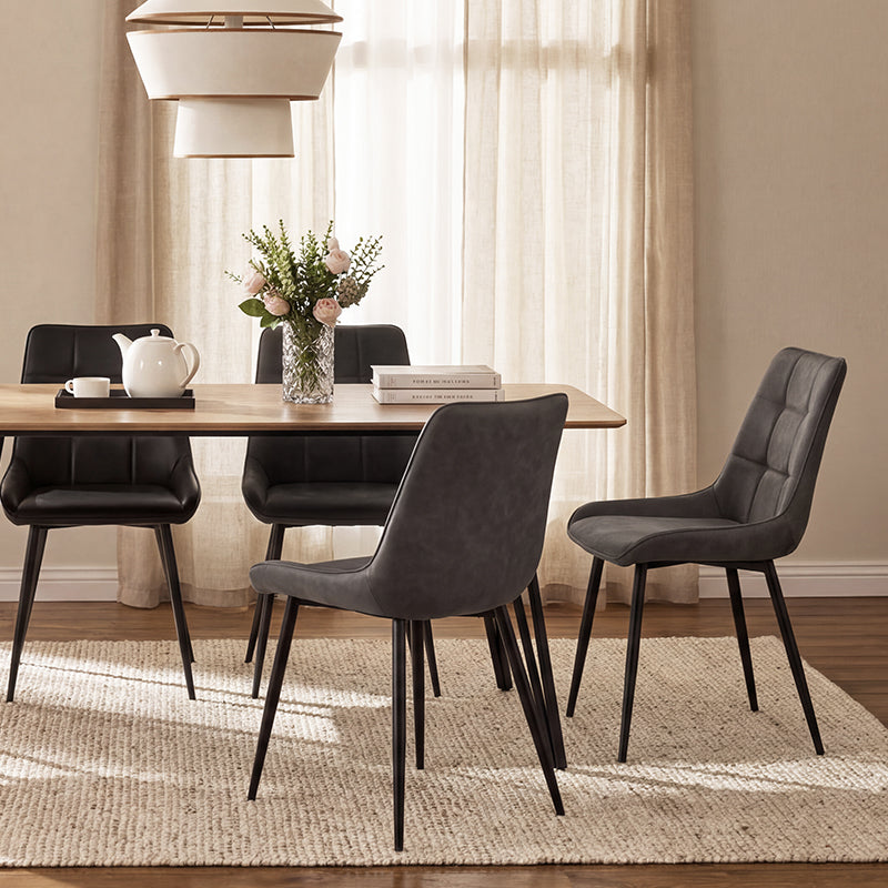 Fareeha Rectangular Dining Table & 4 Zack Dining Chairs [Dining Set]