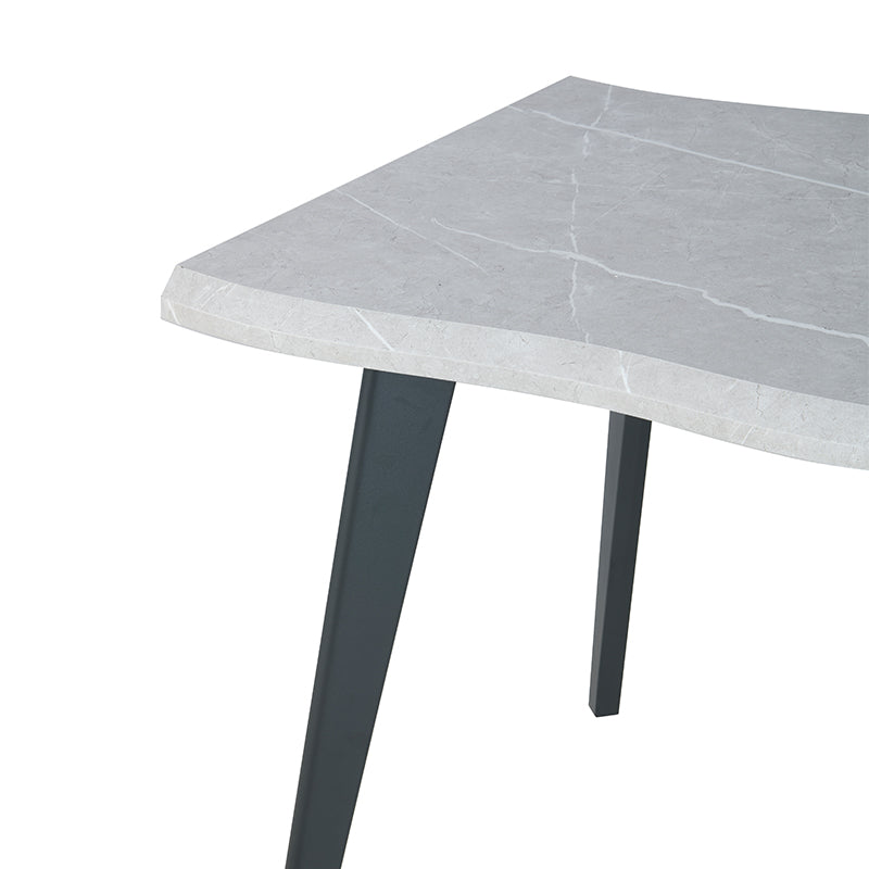 Beatrix Dining Table [Wood] [Grey Marble] [140 cm] [160 cm]