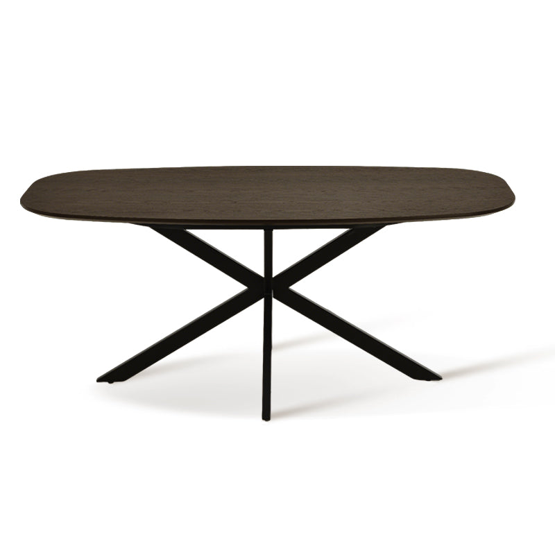 Geena Dining Table [Grey Marble][Walnut Wood] [180 cm]