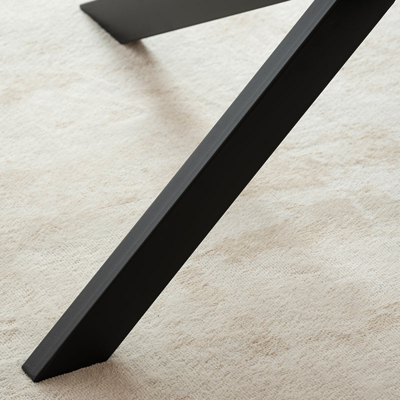 Geena Dining Table [Grey Marble][Walnut Wood] [180 cm]