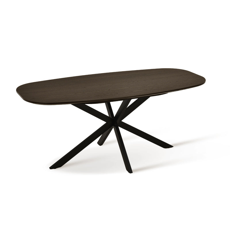 Geena Dining Table [Grey Marble][Walnut Wood] [180 cm]