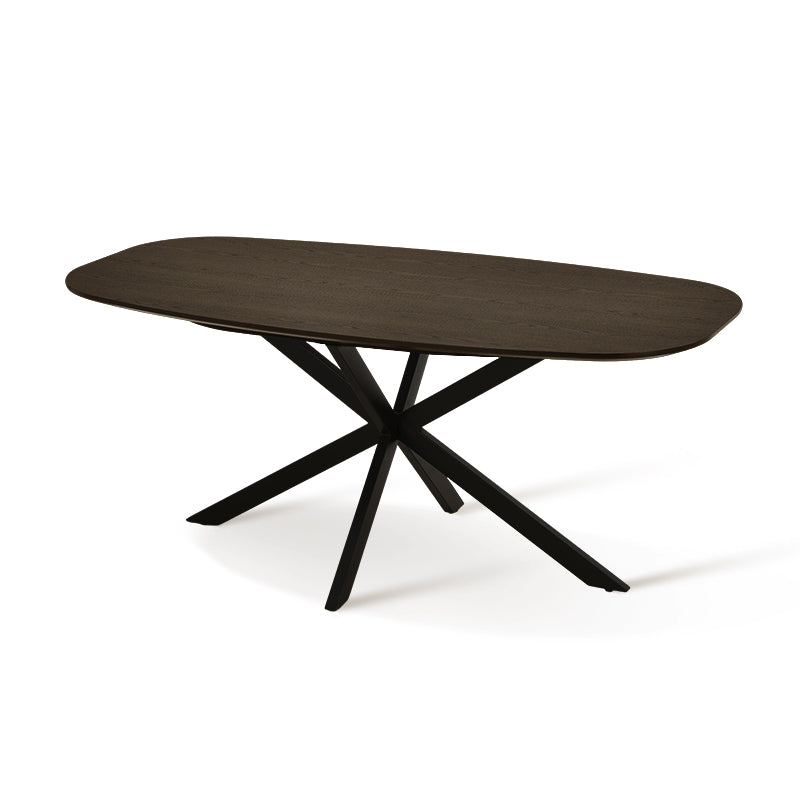 Geena Dining Table [Grey Marble][Walnut Wood] [180 cm]