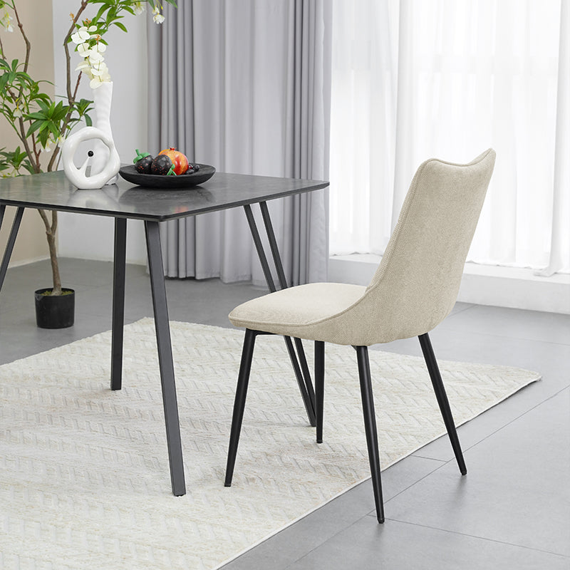 Fareeha Square Dining Table [Grey Marble] [80 cm]