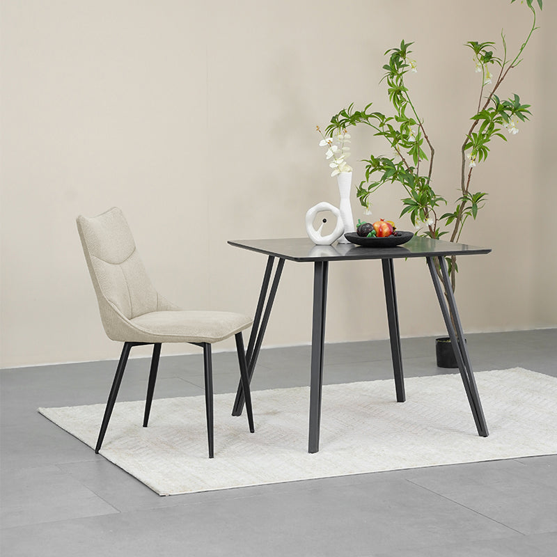 Fareeha Square Dining Table [Grey Marble] [80 cm]