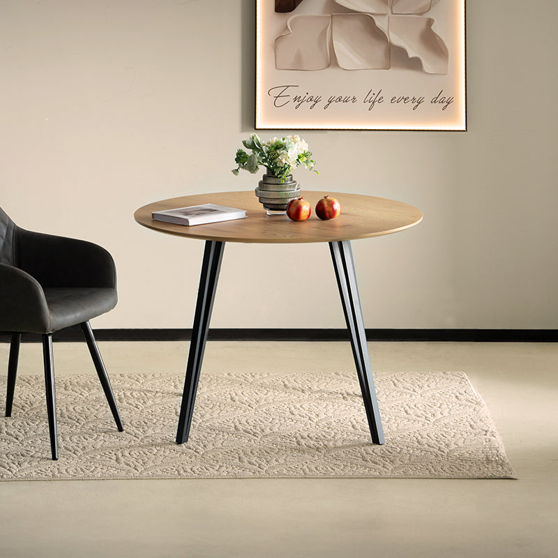 Fareeha Round Dining Table [Wood Patterned] [100 cm]